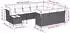 vidaXL Garten-Sofagarnitur 11-tlg. mit Kissen Poly Rattan Grau (3250099)