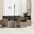 vidaXL Garten-Sofa-Set mit Stauraum 7-tlg. Grau Poly Rattan (3358274)