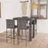vidaXL Gartenbar-Set 5-tlg. mit Kissen Poly Rattan Grau (3064797)