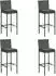 vidaXL Gartenbar-Set 5-tlg. mit Kissen Poly Rattan Grau (3064797)