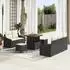 vidaXL Gartenlounge-Set 8-tlg. mit Kissen, Poly-Rattan, Schwarz (3362595)