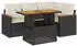 vidaXL Garten-Lounge-Set 5-tlg. Polyrattan/Akazie Schwarz mit Kissen (3327479)