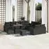 vidaXL Garten-Sofaset 13-tlg., höhenverstellbar, Poly Rattan Schwarz