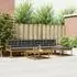 vidaXL Outdoor-Sofagarnitur mit Kissen 6-tlg., Natur/Anthrazit (3367465)
