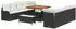 vidaXL Gartenlounge-Set 11-teilig Poly-Rattan Schwarz (3362245)