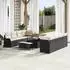 vidaXL Gartenlounge-Set 11-teilig Poly-Rattan Schwarz (3362245)