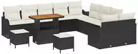 vidaXL Garten-Sofa-Set 13 pcs Schwarz Poly-Rattan