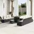 vidaXL Garten-Lounge-Set mit Kissen, 10-tlg., Poly-Rattan, Schwarz (3362745)