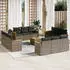 vidaXL Garten-Sofagarnitur 12-tlg. mit Kissen, Poly Rattan, Schwarz (3258233)
