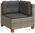 vidaXL Garten-Sofagarnitur 7-tlg. mit Kissen Poly Rattan Grau (3261939)