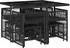 vidaXL Garten-Essgruppe 17-tlg. mit Kissen Poly Rattan Grau (3211724)