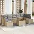 vidaXL Garten-Sofa-Set mit Kissen 8-teilig Beige/Hellgrau (3357873)