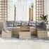 vidaXL Garten-Sofa-Set mit Kissen 8-teilig Beige/Hellgrau (3357873)