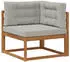 vidaXL Outdoor-Sofagarnitur mit Kissen 5-teilig Natur/Hellgrau (3382549)