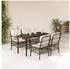 vidaXL Garten-Essgruppe 5-tlg. mit Kissen, Poly Rattan, Braun (3212119)