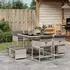 vidaXL Garten-Essgruppe 9-tlg. mit Kissen, Poly Rattan, Schwarz (3211314)