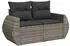 vidaXL Garten-Sofagarnitur 6-tlg. mit Kissen, Poly Rattan, Grau (3221299)