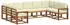 vidaXL Outdoor-Sofagarnitur mit Kissen 9-teilig, Natur/Creme (3366988)