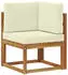 vidaXL Outdoor-Sofagarnitur mit Kissen 9-teilig, Natur/Creme (3366988)