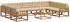 vidaXL Outdoor-Sofagarnitur mit Kissen 10-tlg., Natur/Beige (3368201)