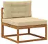 vidaXL Outdoor-Sofagarnitur mit Kissen 10-tlg., Natur/Beige (3368201)