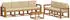 vidaXL Outdoor-Sofagarnitur 8-Tlg. mit Kissen, Natur & Beige (3366121)
