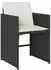 vidaXL Garten-Essgruppe 15-tlg. mit Kissen, Poly Rattan, Schwarz (3211230)