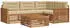 vidaXL Outdoor-Sofagarnitur mit Kissen 5-tlg., Natur/Beige (3373418)