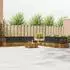 vidaXL Outdoor-Sofagarnitur 9-tlg. mit Kissen, Natur & Anthrazit (3373202)
