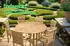 Endorphin Gartenmöbel Set 7-teilig Teakholz, Tisch rund 140cm, 6 Stühle stapelbar