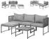 Svita Detroit Modulares Polyrattan Ecksofa-Set mit Tisch und Kissen, Grau (91971)