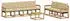 vidaXL Outdoor-Sofagarnitur mit Kissen 8-tlg., Weiß/Beige (3389279)