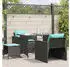 vidaXL Gartenlounge-Set 4-tlg. mit Kissen, Poly Rattan, Schwarz (366367)