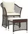vidaXL Garten-Lounge-Set 2-tlg. mit Kissen Poly Rattan Braun (319686)