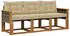 vidaXL Outdoor-Sofagarnitur mit Kissen 3-tlg. Natur und Beige (3381741)