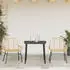 vidaXL Garten-Essgruppe 3-teilig Braunes Polyrattan & Glas (3334443)