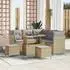 vidaXL Gartenlounge-Set 8-tlg. Beige Poly-Rattan (3361487)