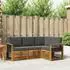 vidaXL Gartenlounge-Set 4-tlg. Akazienholz Natur/Anthrazit (3374742)