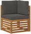 vidaXL Gartenlounge-Set 4-tlg. Akazienholz Natur/Anthrazit (3374742)