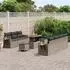 vidaXL Garten-Sofa-Set mit Kissen, 10-teilig, Poly-Rattan/Akazie, Grau (3363143)