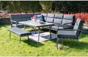 Bellavista Sorrent Ecklounge-Set Aluminium Grau 9 Personen (46540936)