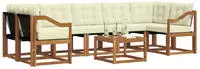 Vidaxl Outdoor Sofa Set With Cushion 8 Pcs Natural And Cream