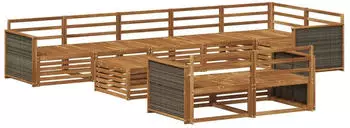 vidaXL Outdoor-Sofagarnitur 9-tlg. (3383527)