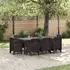 vidaXL Garten-Essgruppe 9-tlg. Polypropylen Braun (3378577)