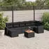 vidaXL Garten-Sofagarnitur 8-tlg. mit Kissen, Poly Rattan, Schwarz (3256559)