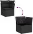 vidaXL Garten-Sofagarnitur 8-tlg. mit Kissen, Poly Rattan, Schwarz (3256559)