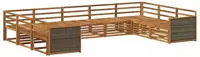 vidaXL Outdoor-Sofagarnitur 9 pcs Natur Massivholz Akazie