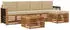 vidaXL Outdoor-Sofagarnitur mit Kissen 6-tlg. Natur und Beige (3384264)