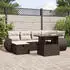 vidaXL Garten-Sofagarnitur 7-tlg. mit Kissen Poly Rattan Beige (3327898)