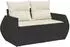 vidaXL Garten-Sofagarnitur 7-tlg. mit Kissen Poly Rattan Beige (3327898)